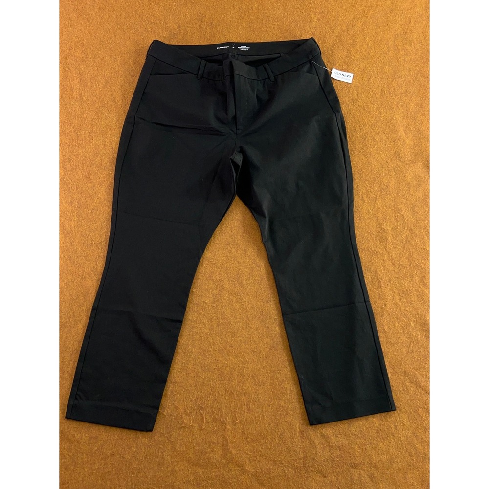 Old Navy Womens 18 Black High-Rise Pixie Skinny Secret-Smooth Pockets Pants NWT